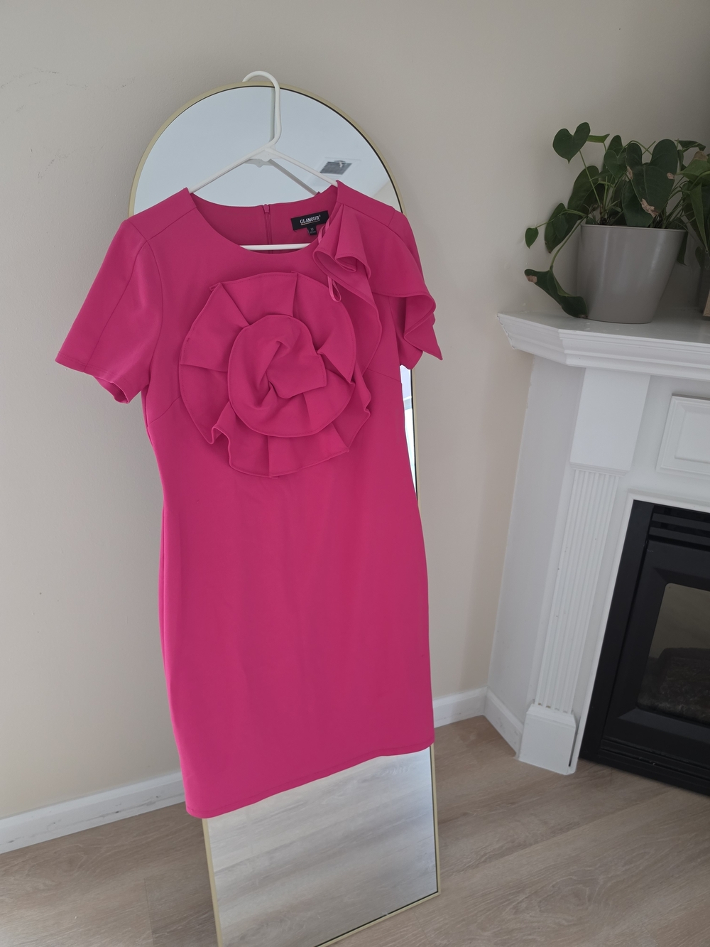 Glamour Hot Pink Floral Dress